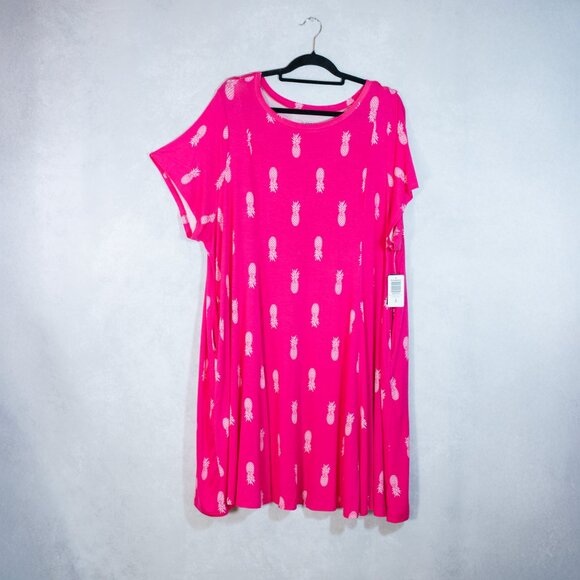 NWT Torrid Mini Super Soft Fit N Flare Dress Pink Size 4 - 4x/26 - Picture 5 of 11